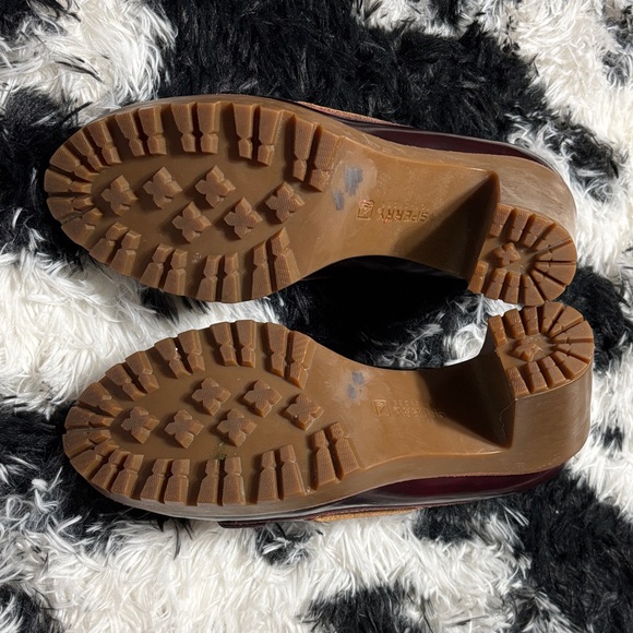 Sperry Top-Sider Women's Burgundy Patent Leather Wedge Loafers Sz 7.5M - Picture 7 of 8